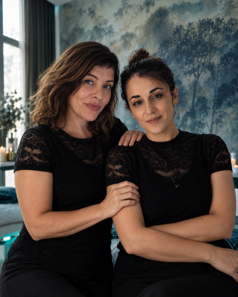Fanny à gauche et Laurie à droite, à Maison Peau & Sie à Agen